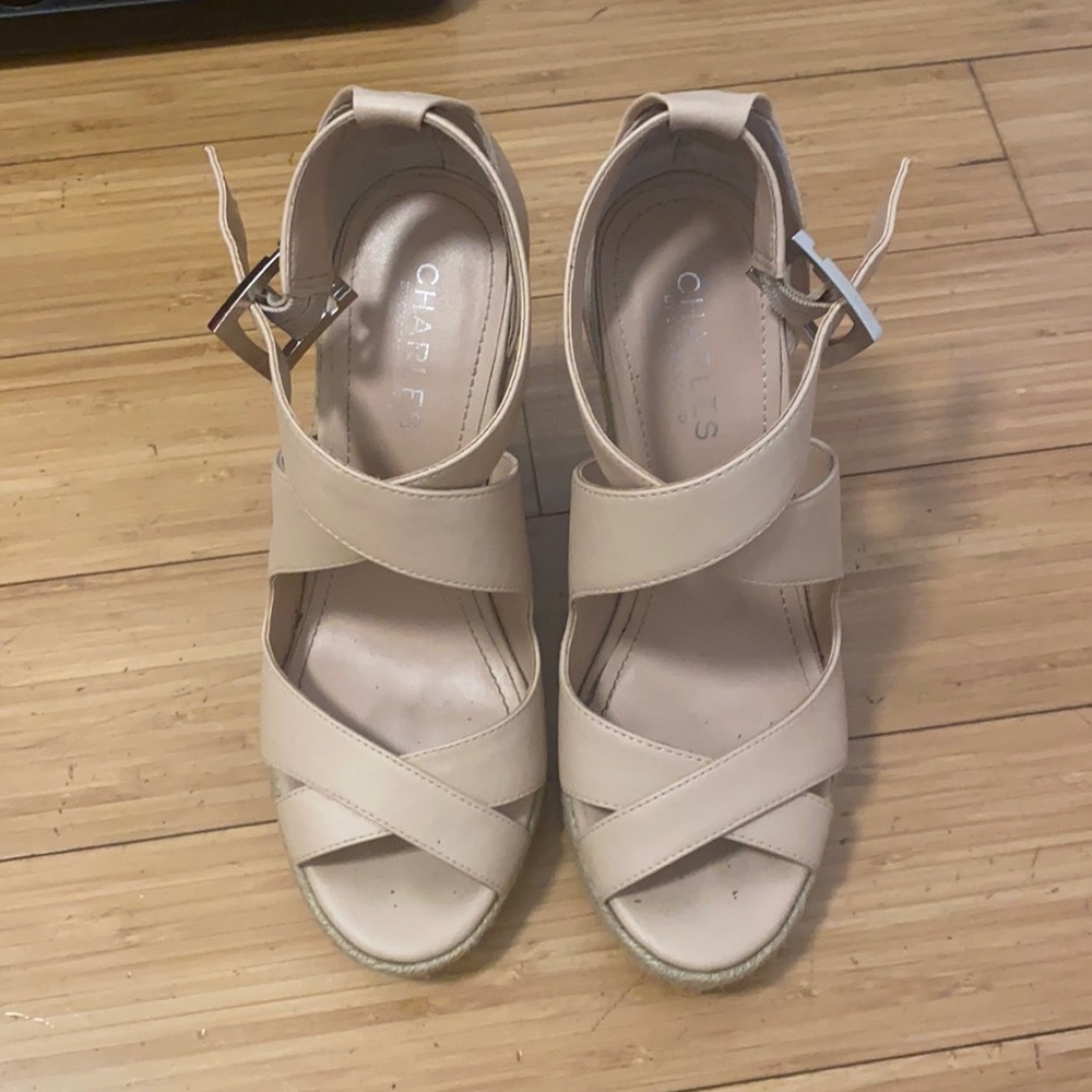 Charles David nude wedges